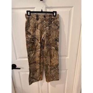 Guide Series Gander Mountain Camo Woodland Hunting Cargo Pants Youth Size Medium